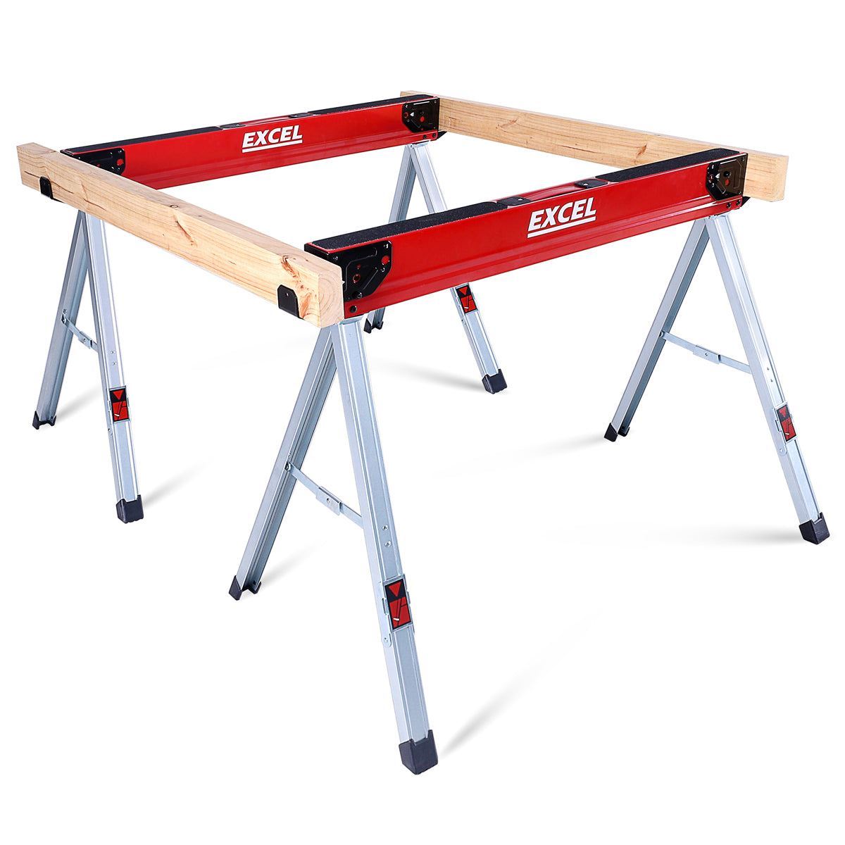 Excel Steel Sawhorse Heavy Duty Twin Pack 1000kg Capacity Item Condition Damaged Box