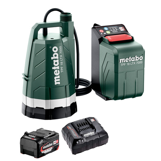 Metabo TPF 18 LTX 7000 18V Submersible Pump with 1 x 4.0Ah Battery & Charger