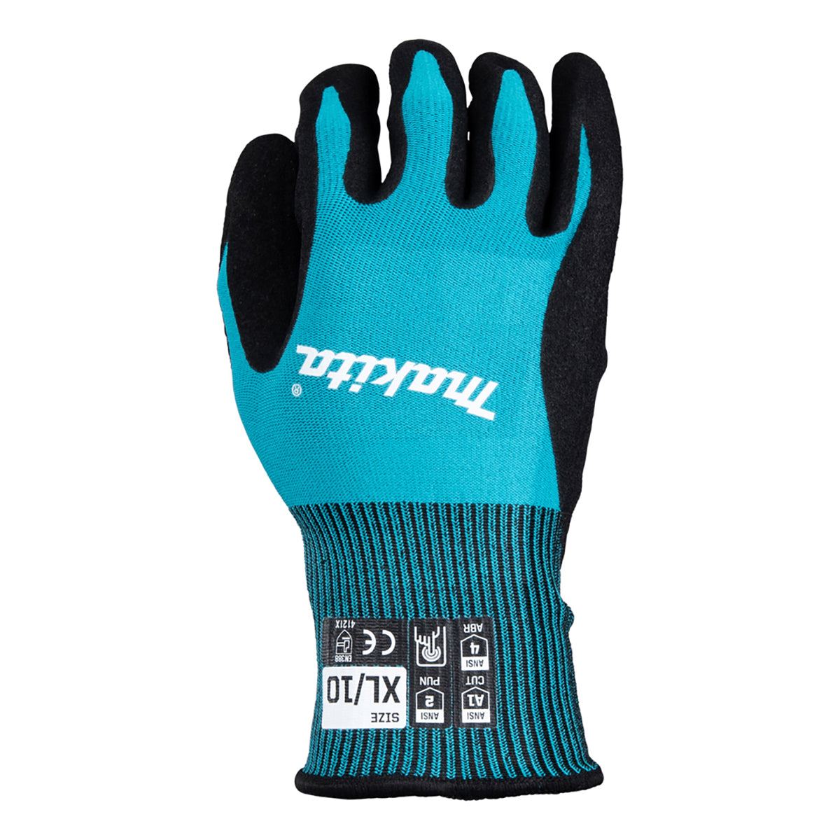 Makita P-84707 FitKnit Cut Level 1 Nitrile Coated Dipped Gloves Size X-Large