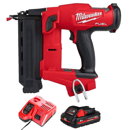 Milwaukee M18FN18GS-0 18V Fuel Brushless Second Fix Nailer with 1 x 3.0Ah Battery & Charger