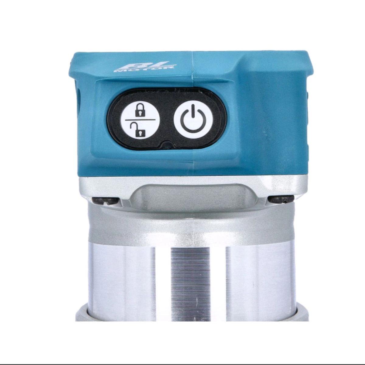 Makita DRT50RTJX2 Router Trimmer 18V LXT Cordless Brushless 6/8mm Collet Capacity 800W With 2 x 5.0Ah Batteries, Charger & Case