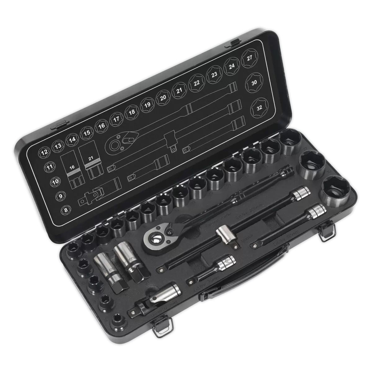 Sealey AK7972 Socket Set 28pc 1/2