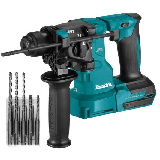 Makita DHR183Z 18V Brushless SDS+ Plus Rotary Hammer Drill With 5 Piece Drill Bit Set