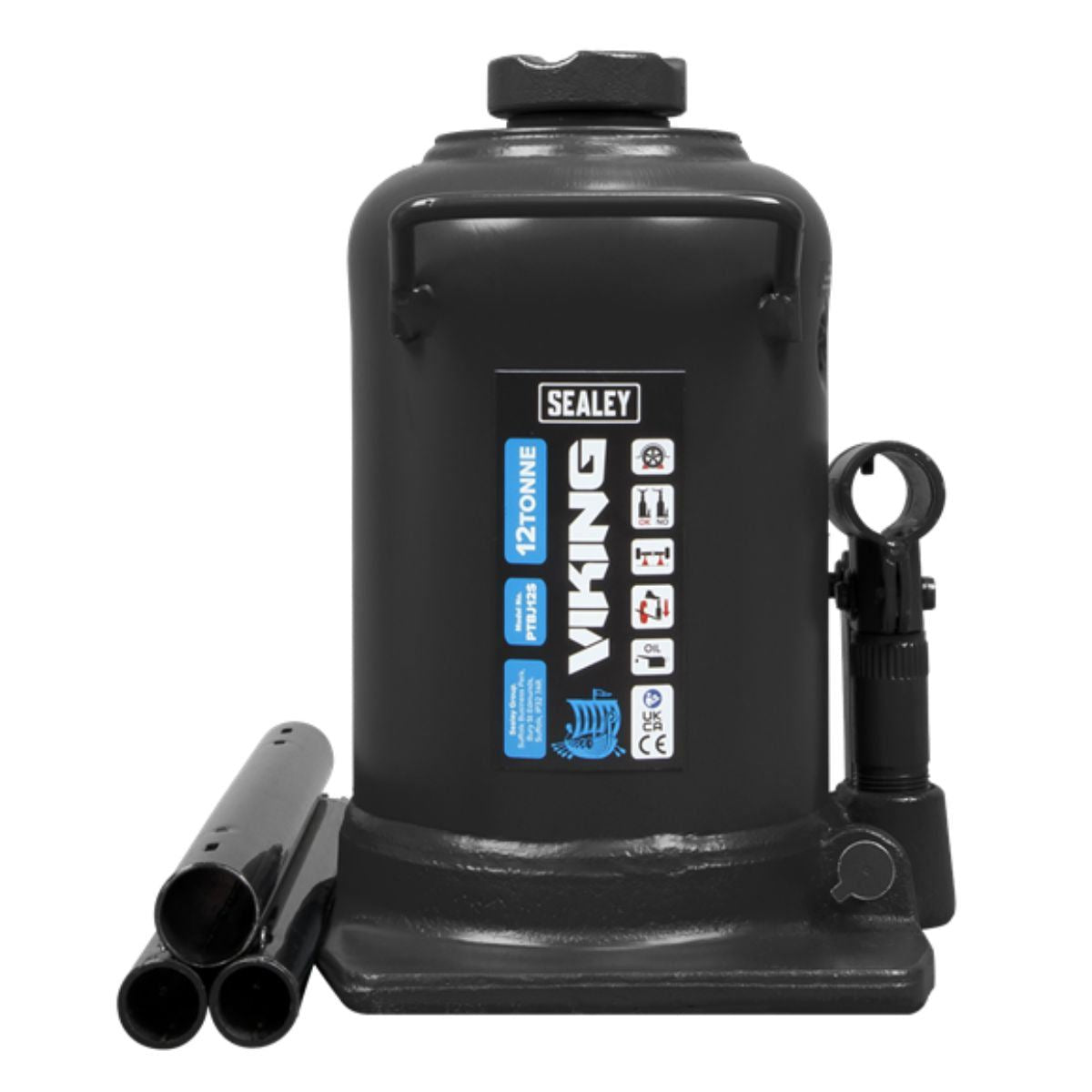 Sealey PTBJ12S 12 Tonne Bottle Jack with Telescopic Ram