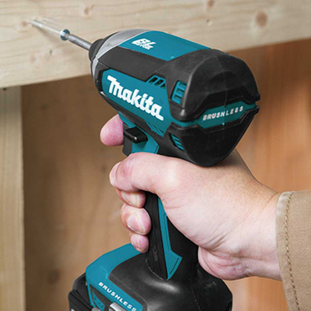 Makita 18V Brushless Impact Driver & Combi Drill with 2 x 5.0Ah Battery & Charger T4TKIT-17180