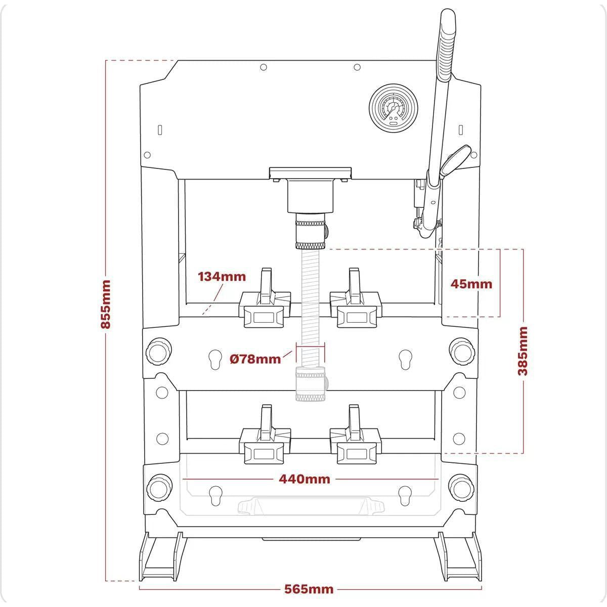 Sealey PPB15S Premier Hydraulic Press 15tonne Bench