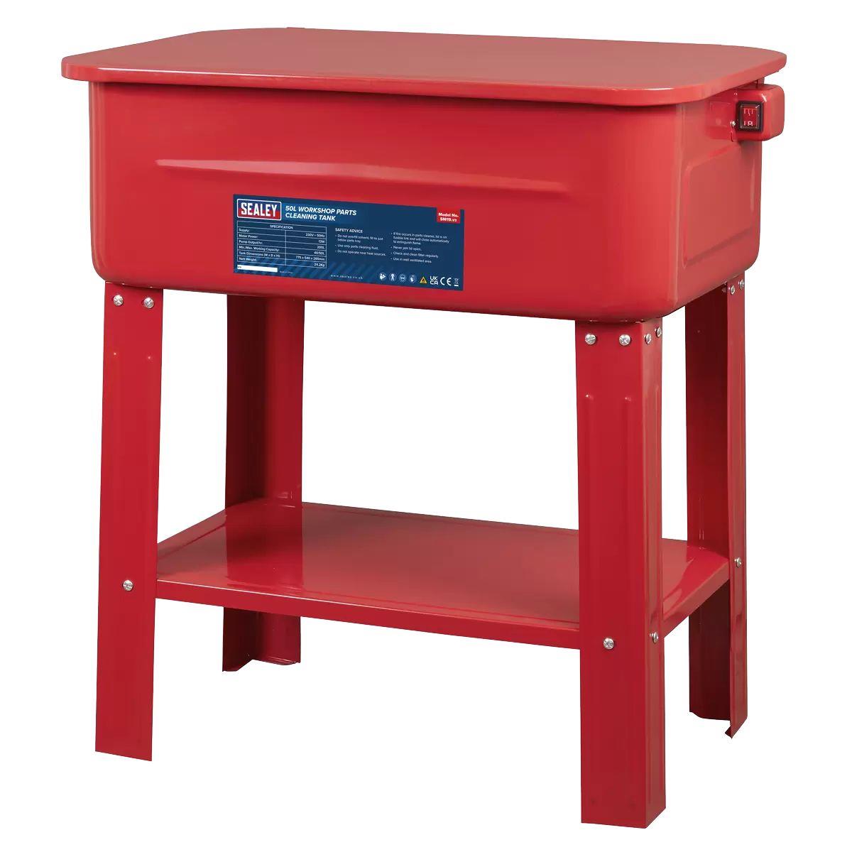Sealey SM19 50L Workshop Parts Cleaning Tank Washer 230V