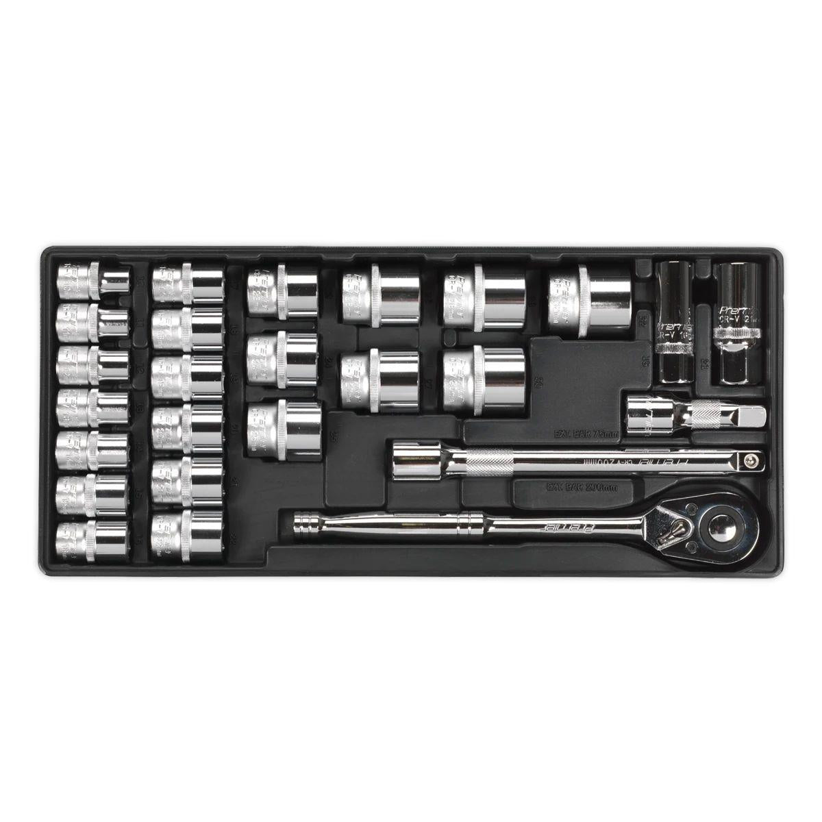 Sealey TBT21 Premier Socket Set with Tool Tray 1/2
