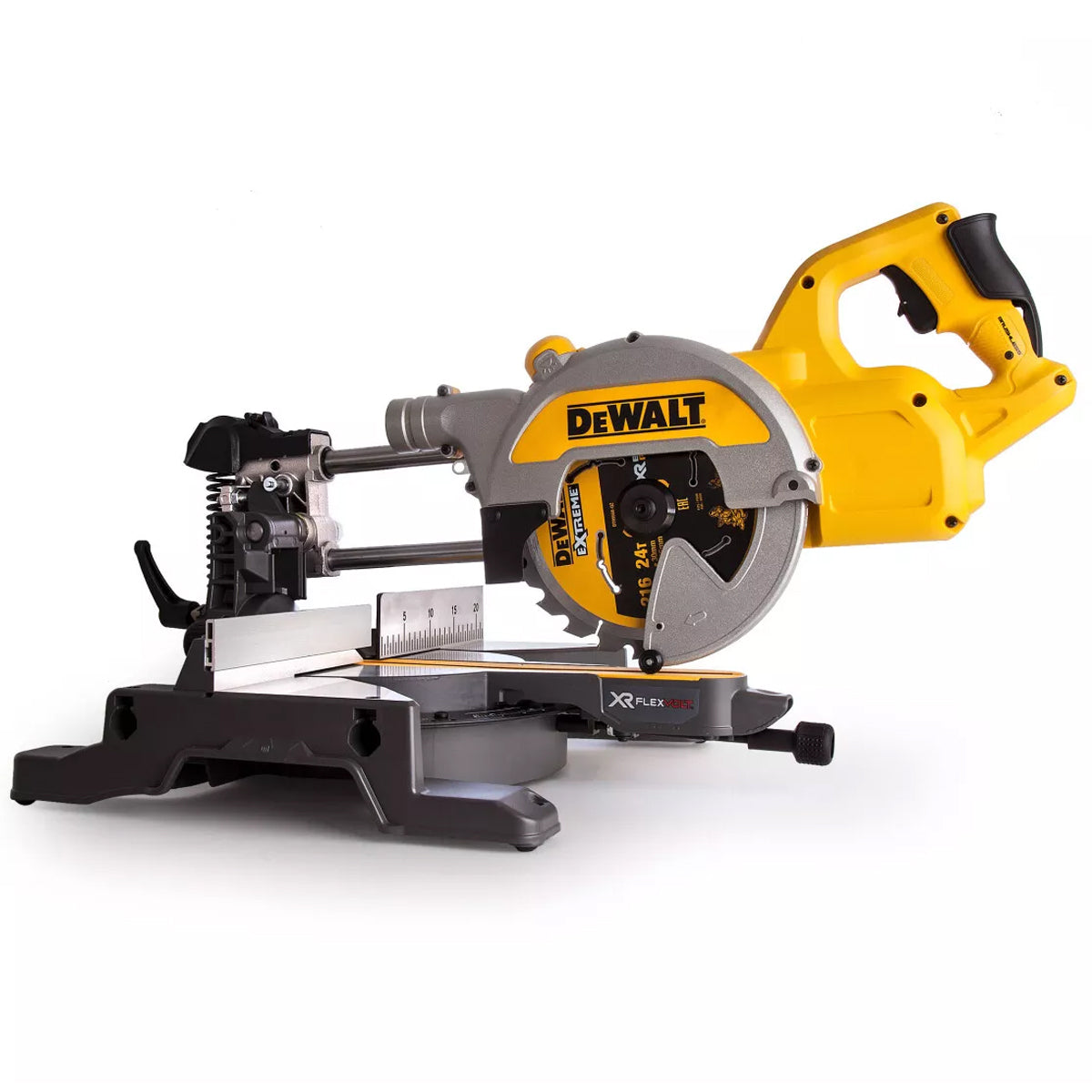 Dewalt DCS777N 54V Flexvolt Brushless 216mm Mitre Saw with Universal Extendable Saw Stand