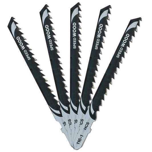 DeWalt 100mm HCS T-Shank Scroller Wood Cutting Jigsaw Blades DT2166-QZ Pack of 5