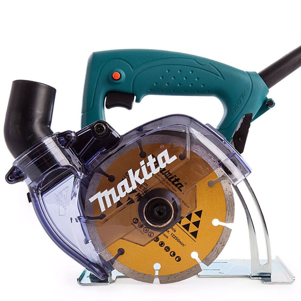 Makita 4100KB/1 Dustless Disc Cutter Diamond Wheel 110V with Guide Rail & Adaptor