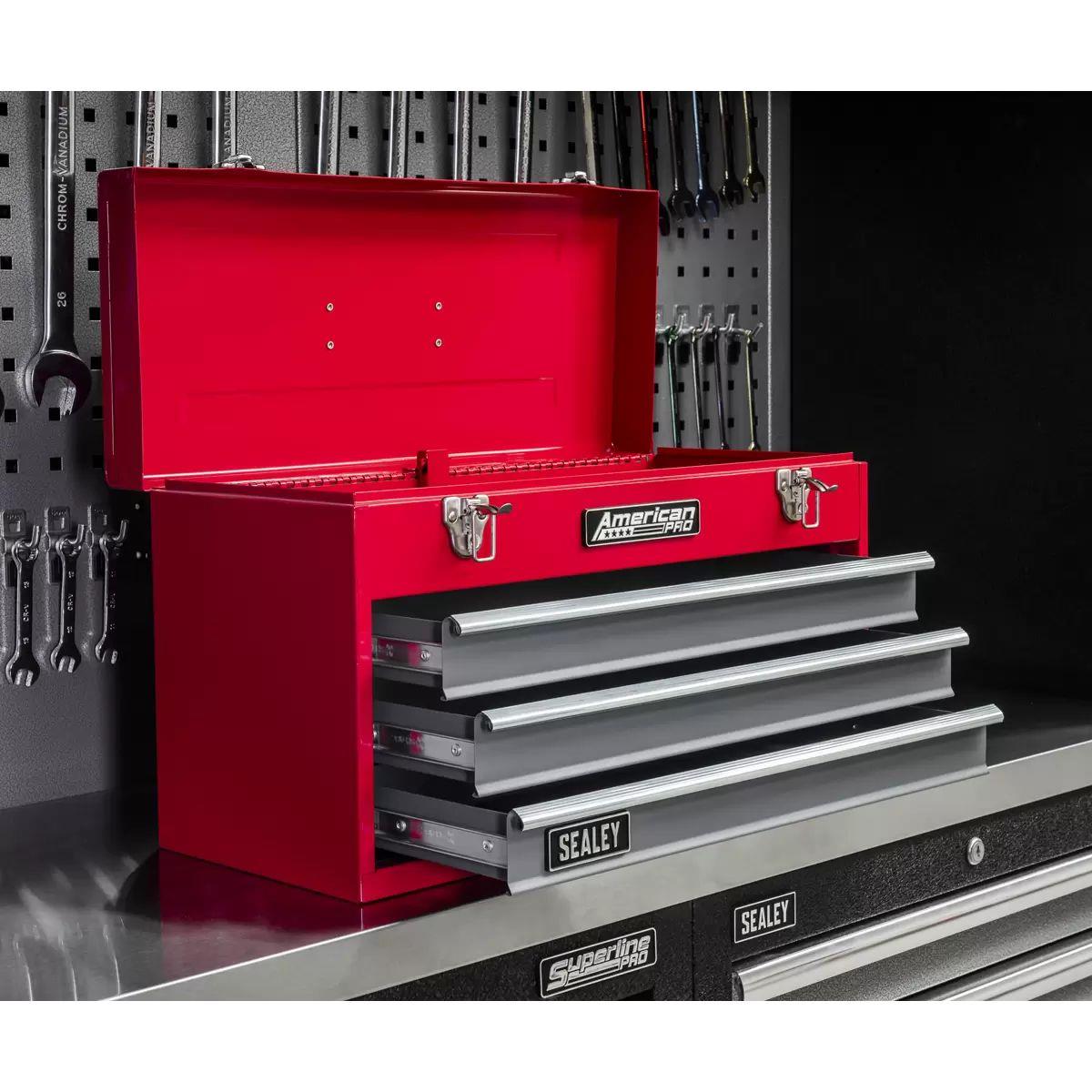 Sealey AP9243BB Tool Chest 3 Drawer Portable with Ball-Bearing Slides