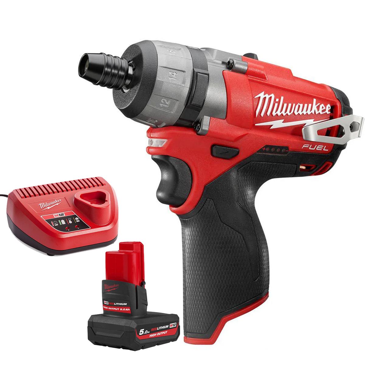 Milwaukee M12CD-0C 12V Fuel Brushless Compact Driver with 1 x 5.0Ah Battery & Charger