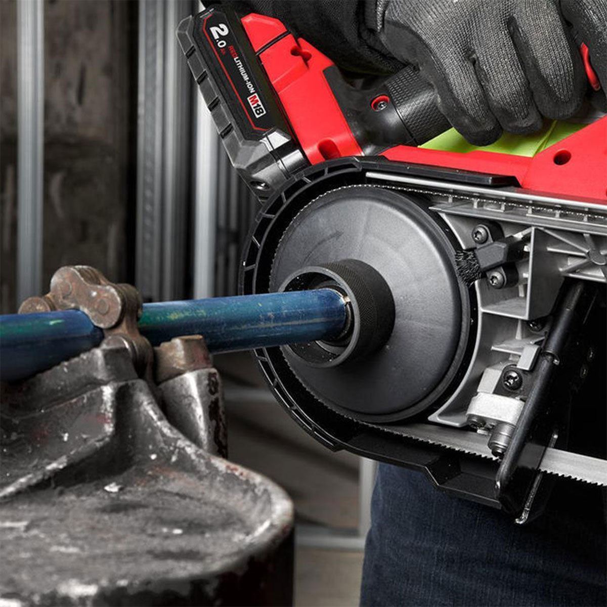 Milwaukee M18FBS85-0 18V FUEL Brushless 85mm Bandsaw with 1 x 2.0Ah Battery & Charger