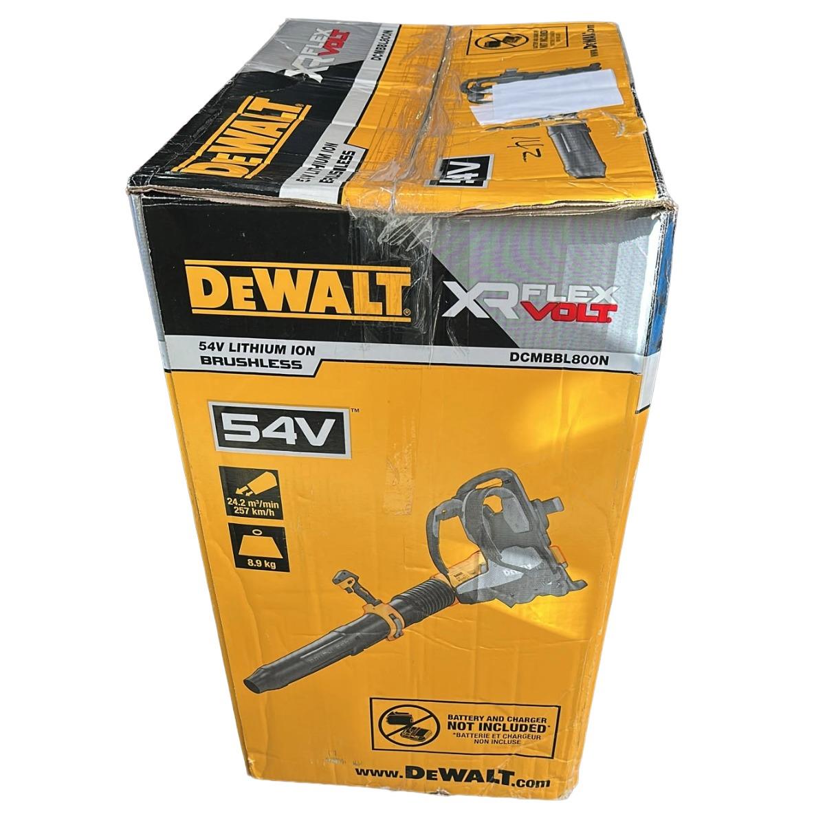 Dewalt DCMBBL800N-XJ Twin 54V FLEXVOLT Brushless Backpack Blower Body Only Item Condition Box Opened Never Used