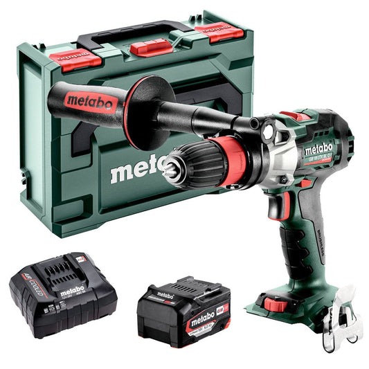 Metabo GB 18 LTX BL Q I 18V Brushless Tapper Drill Driver with 1 x 5.2Ah Battery Charger & Metabox