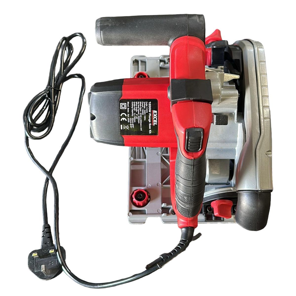 Excel 165mm Plunge Saw 1200W/240V Body Only Item Condition Used