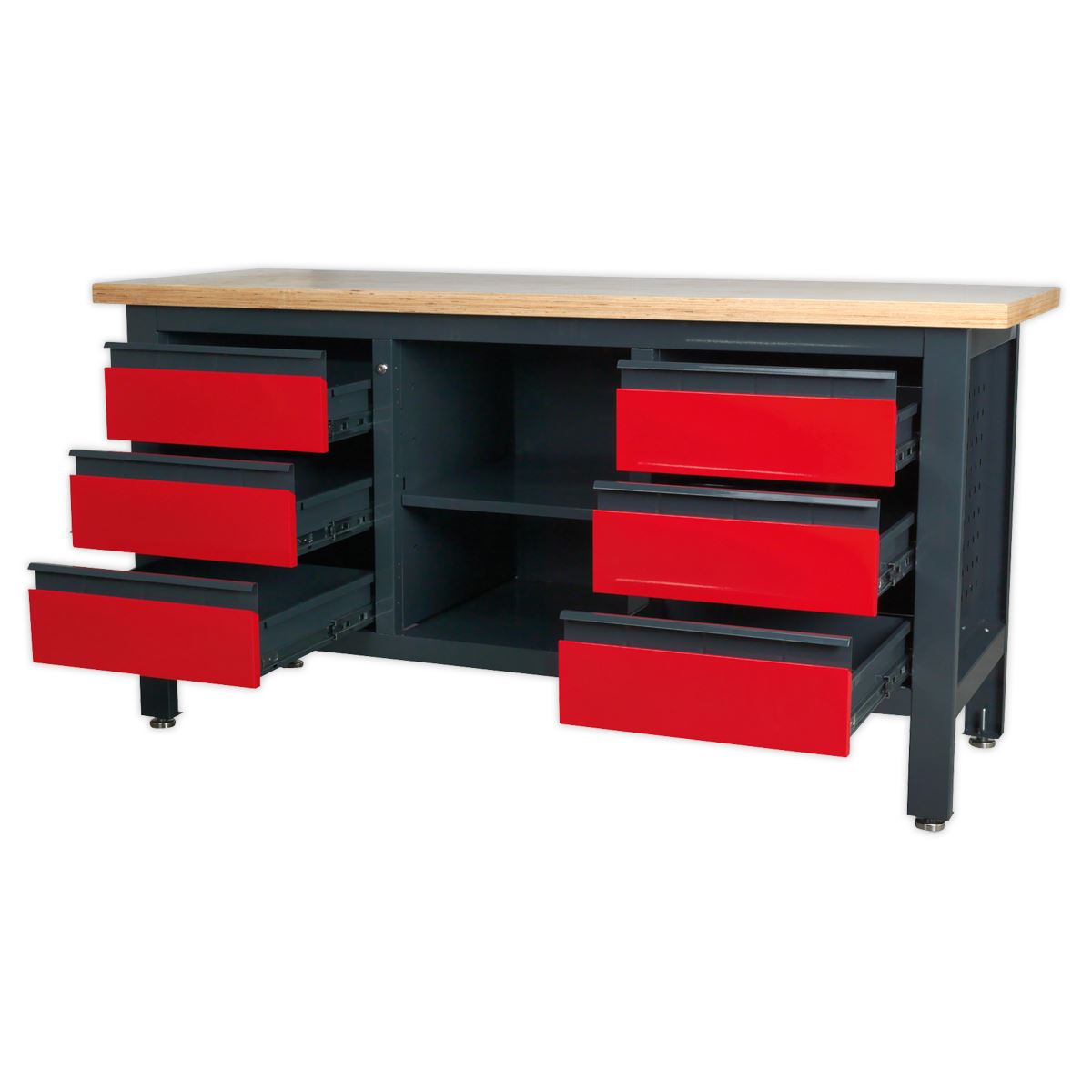 Sealey AP1905D Workstation with 6 Drawers & Open Storage
