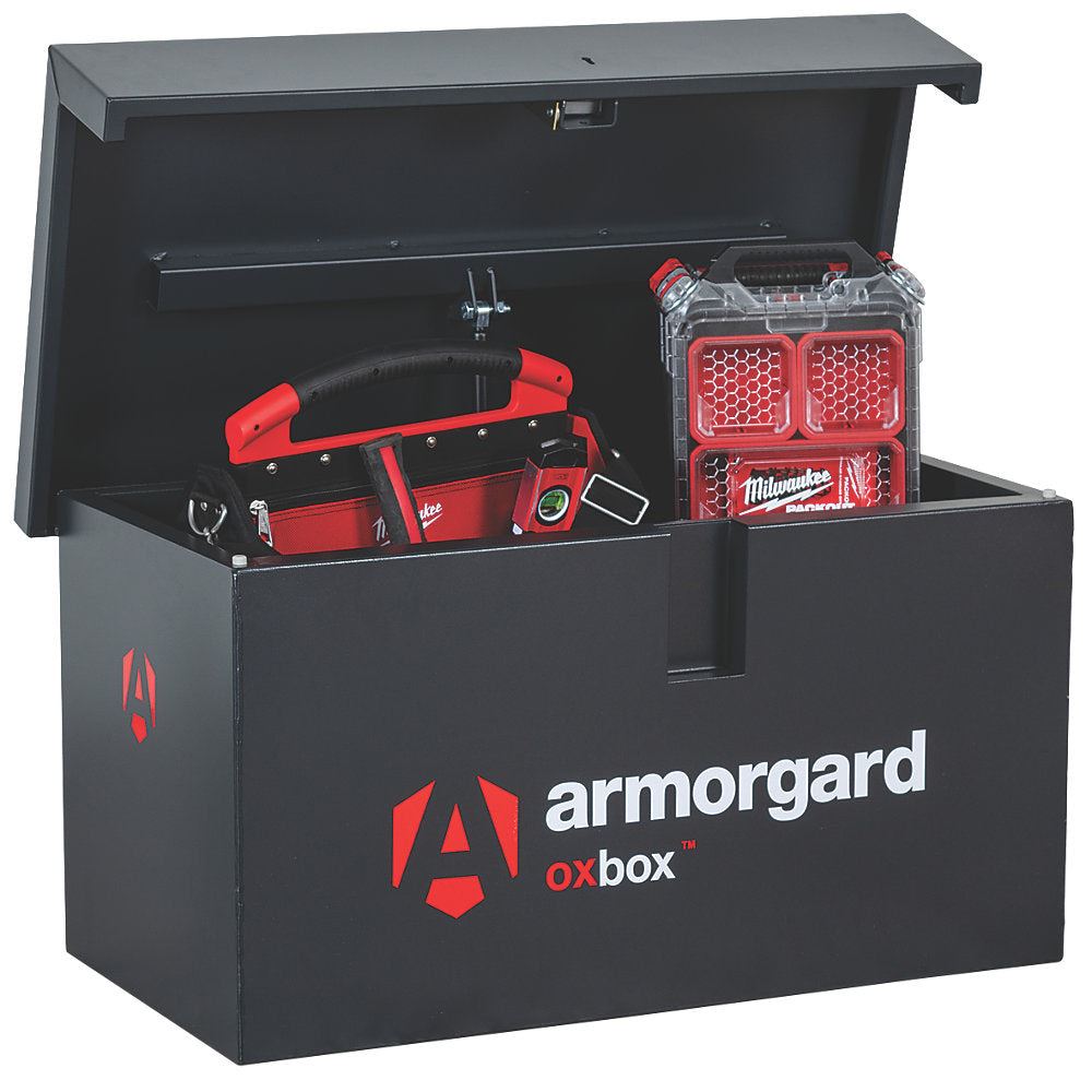 Armorgard OX1 OxBox Heavy-Duty Steel Van Box 885mm x 470mm x 450mm Secure Tool Storage Solution
