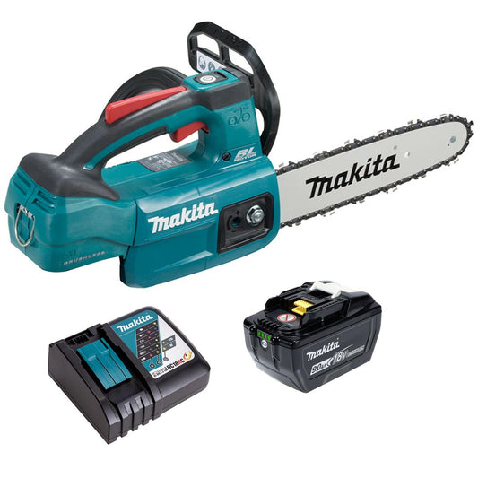 Makita DUC254Z 18V LXT Brushless Chainsaw with 1 x 9.0Ah Battery & Charger