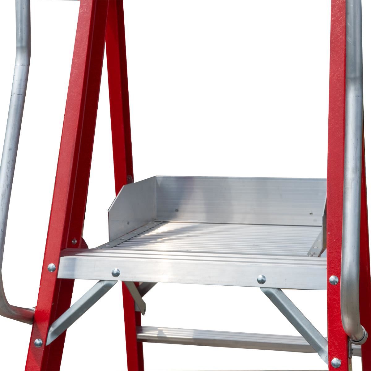 Excel Electricians Fibreglass Podium Step Ladder 6 Tread 2.61m EN131-7 Item Condition Damaged Box - Collection Only