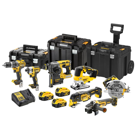 Dewalt DCK755P3T 18V XR Brushless 7 Piece Power Tool Kit with 3 x 5.0Ah Batteries Charger & Toolbox