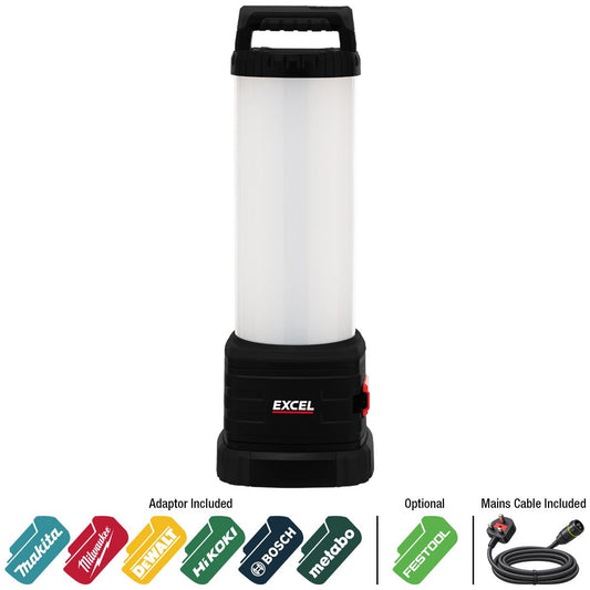 Excel 18V/240V 9600 Lumens Hybrid 360° Site Light