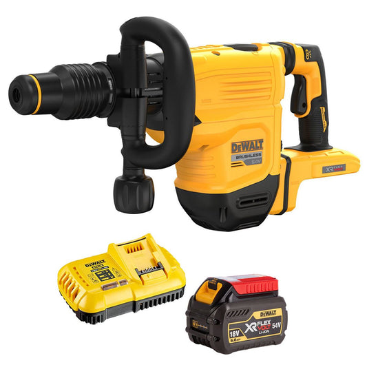 DeWalt DCH832N-XJ 54V XR Flexvolt Brushless SDS Max Chipping Hammer with 1 x 6.0Ah Battery & Charger