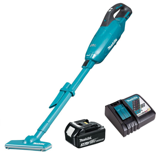 Makita DCL282FZ 18V LXT Brushless 500ml Vacuum Cleaner with 1 x 3.0Ah Battery & Charger