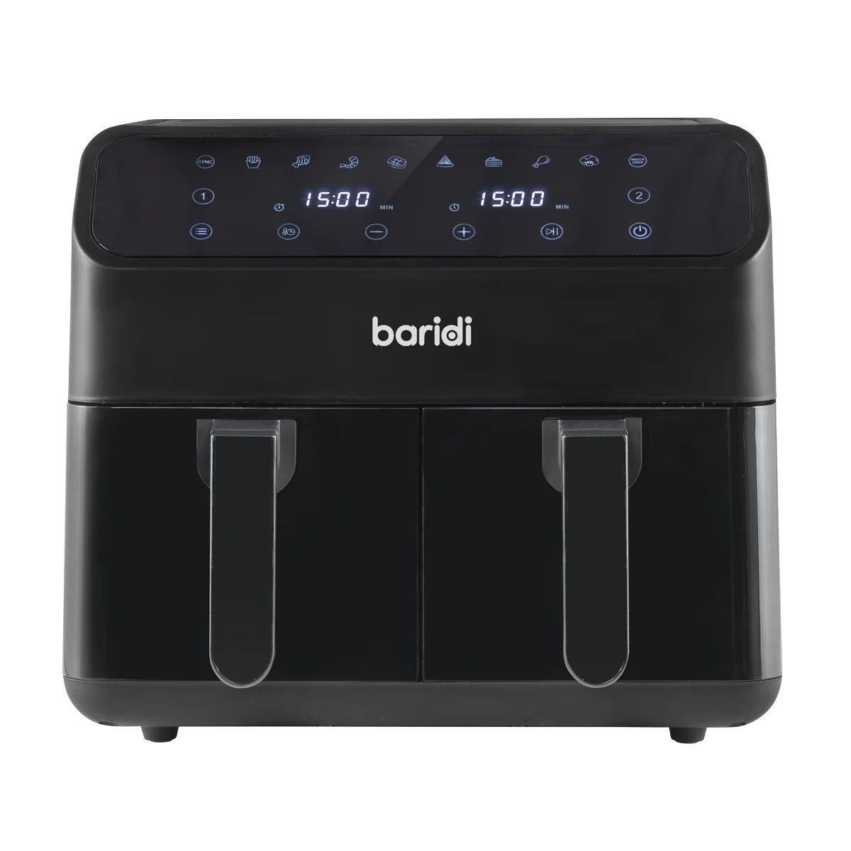 Sealey DH172 Baridi Dual Zone Air Fryer with 8 Preset Functions 8L Capacity 230V/1700W