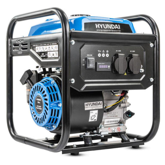 Hyundai HY3750i Inverter Open Framed Generator Recoil Start Pure Sine Wave 230V/3300W