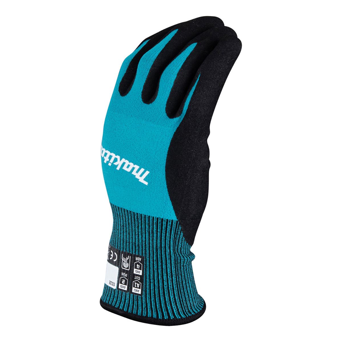 Makita P-84682 Fitknit Cut Level 1 Nitrile Coated Dipped Gloves Size Medium
