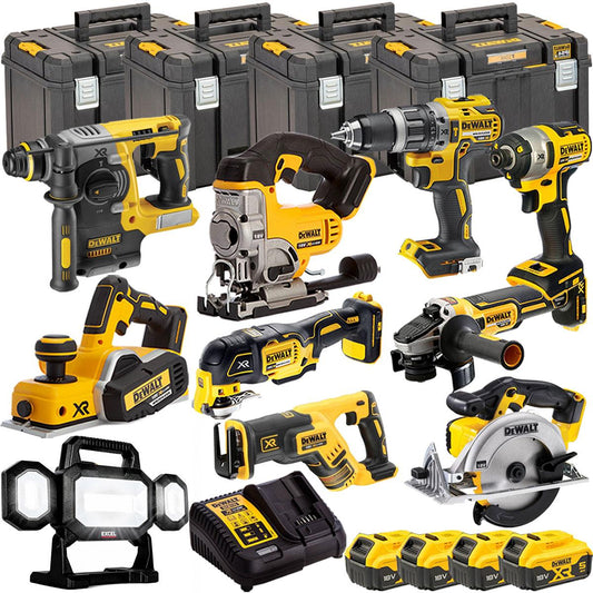 Dewalt DCK665P3T18 18V 10 Piece Power Tool Kit with 4 x 5.0Ah Batteries