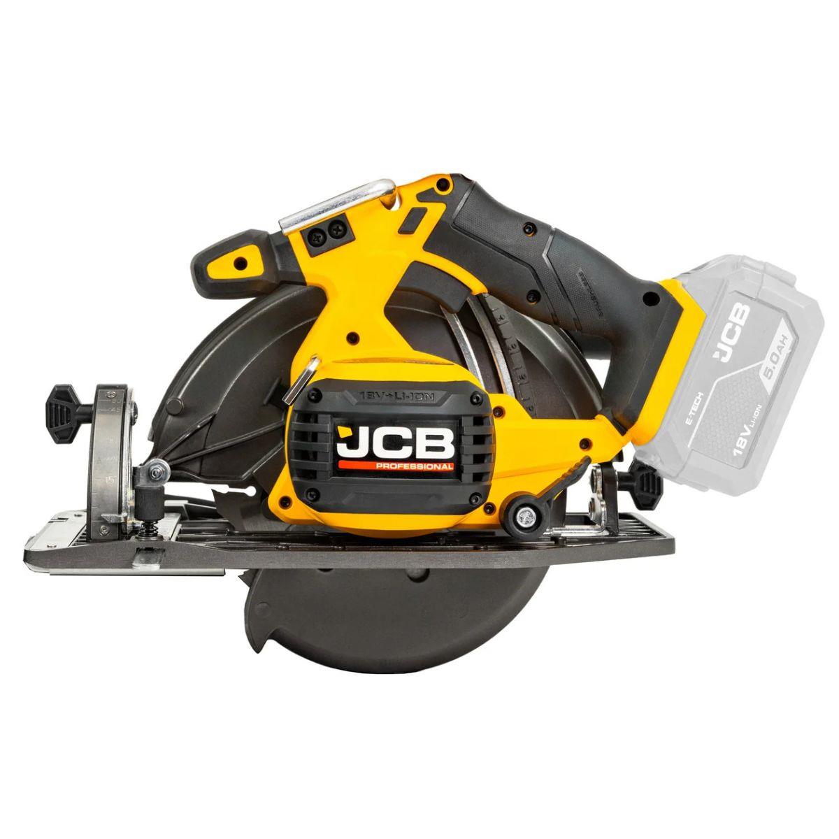 JCB-18PCS-185 18V Circular Saw 185mm & 60mm Cut Depth With 2 Blades Body Only