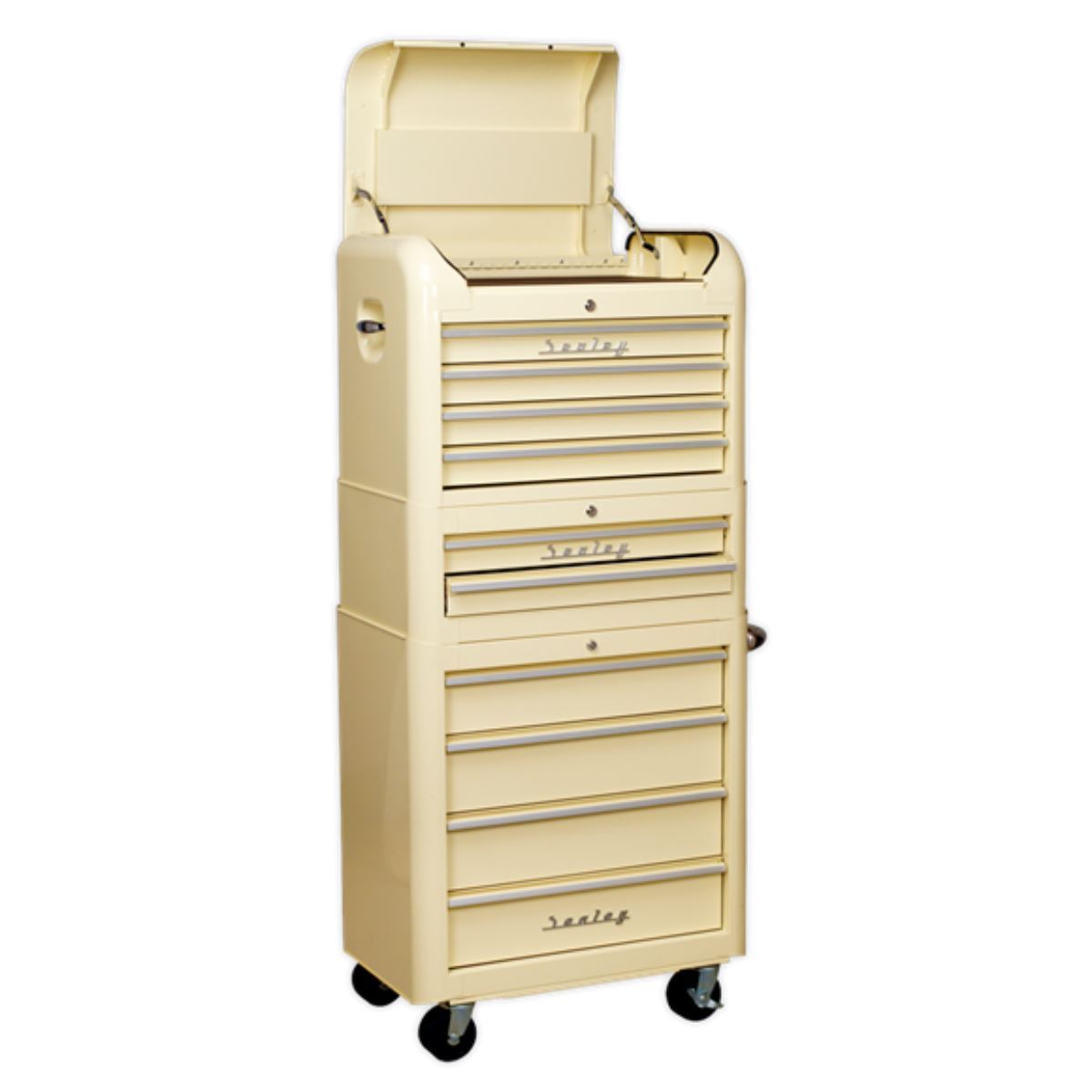 Sealey AP28COMBO2 10 Drawer Retro Style Topchest, Mid-Box & Rollcab Combo