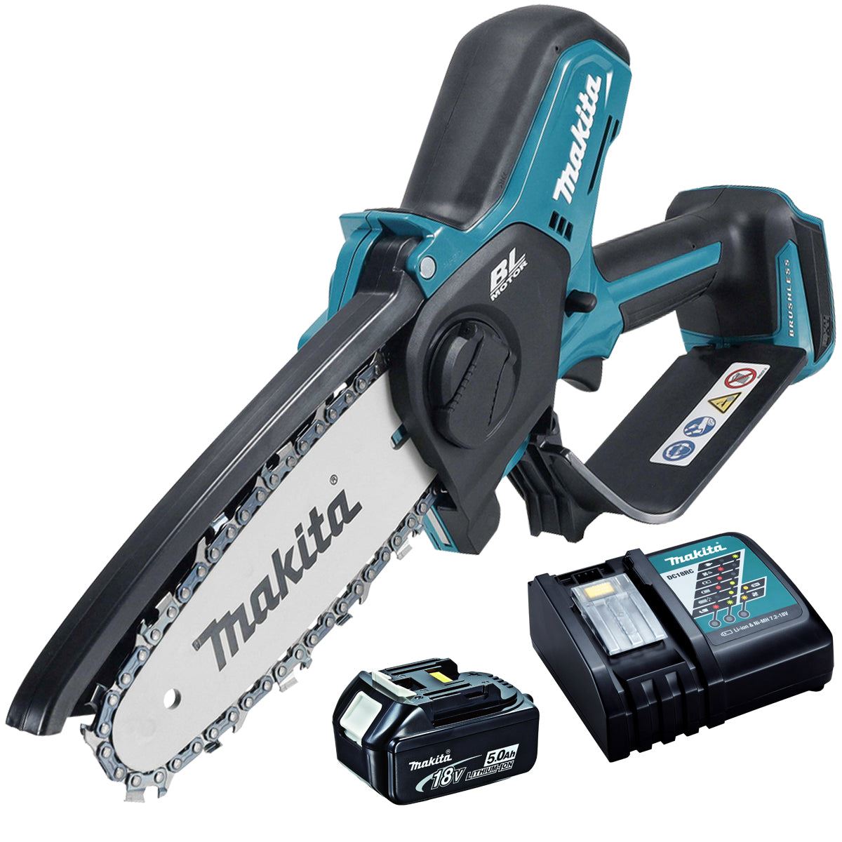 Makita DUC150RT 18V LXT Brushless 150mm Pruning Saw With 1 x 5.0Ah Battery & Charger