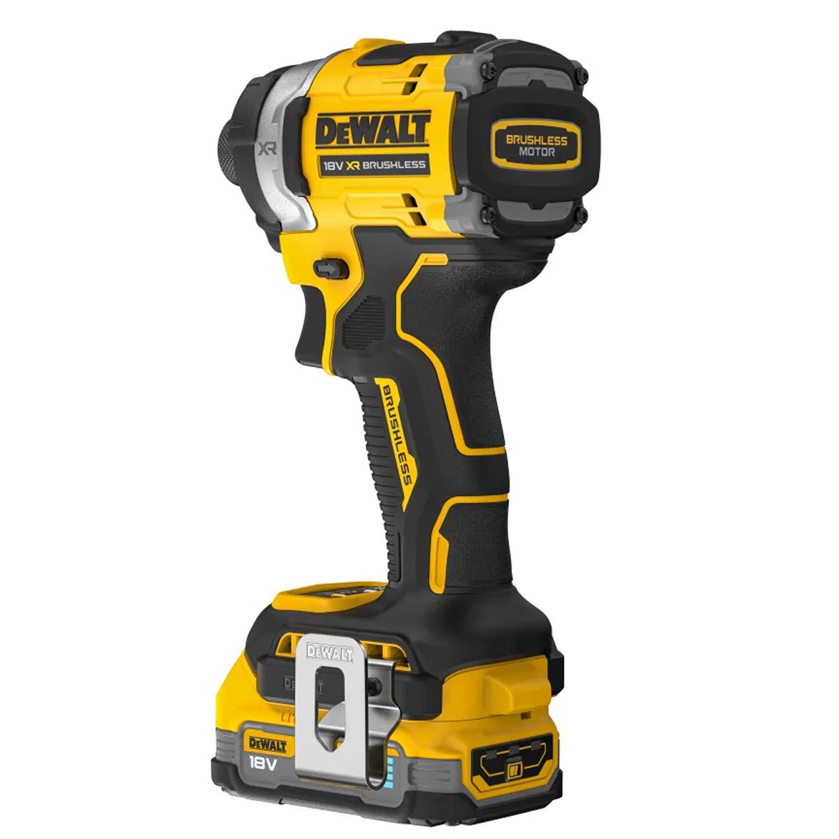 Dewalt DCF860E2T 18V Brushless Impact Driver 2 x 1.7Ah POWERSTACK Battery Charger with 37 Piece Bit Set