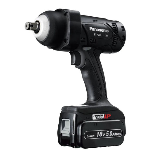 Panasonic PAN7552LJ EY7552 18V Heavy-Duty Impact Wrench 2 x 5.0Ah Li-ion Batteries & Charger With Case