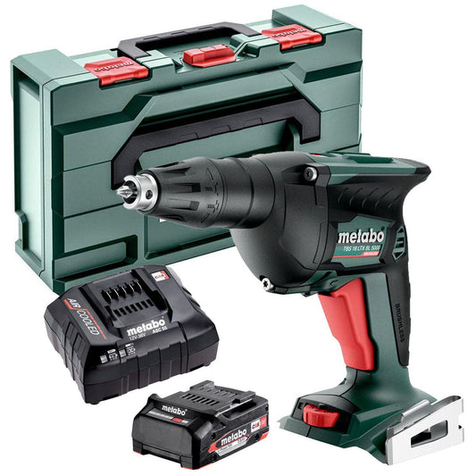Metabo TBS 18 LTX BL 5000 18V Brushless Drywall Screwdriver with 1 x 2.0Ah Battery Charger & Metabox