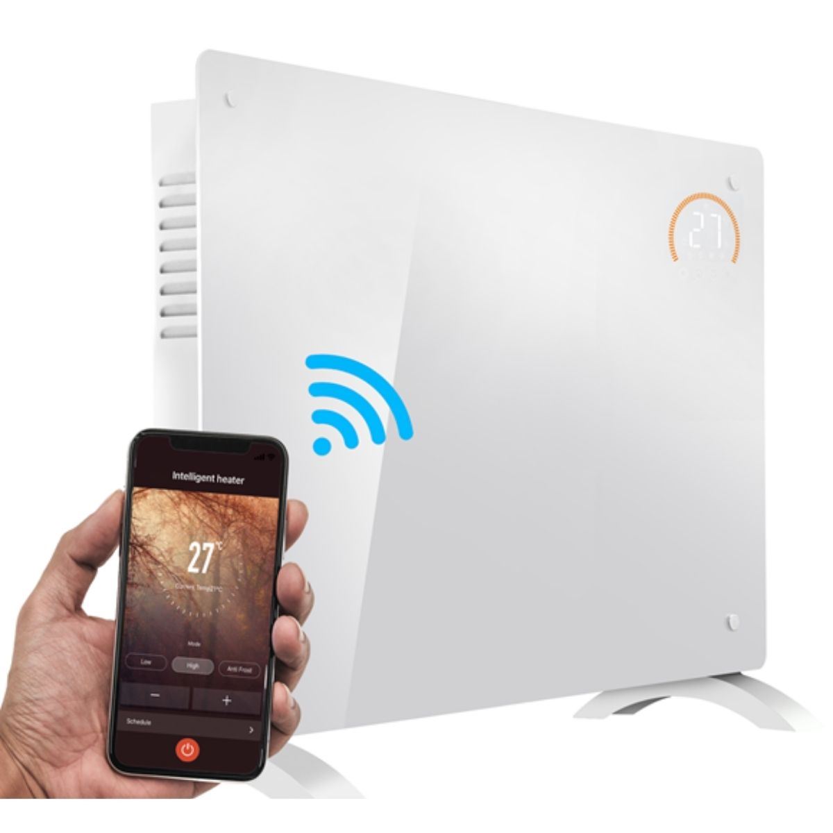 Sealey DH140 Baridi Electric Glass Panel Heater White 2000W