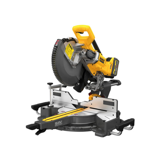 Dewalt DCS781X2 54V XR FlexVolt 305mm Crosscut Sliding Mitre Saw With 2 x 9.0Ah/3.0Ah Batteries Charger