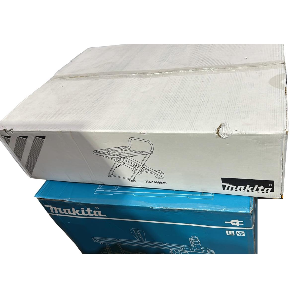 Makita 2704NX1/1 260mm Table Saw 110V With Portable Folding Stand 194093-8 Item Condition Damaged Box