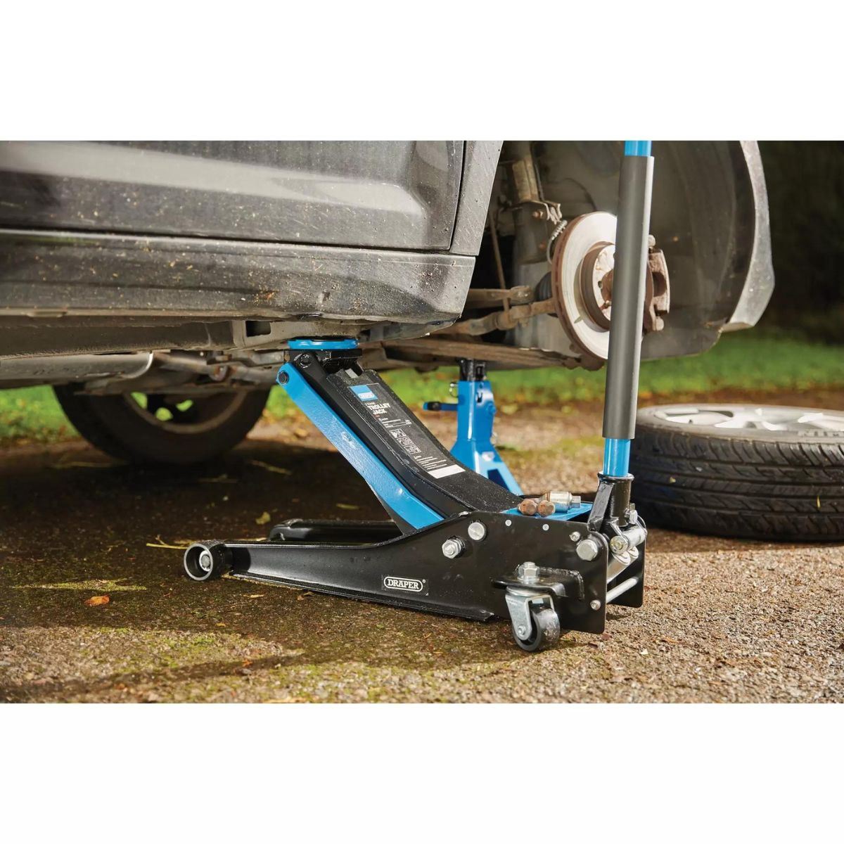 Draper TJ3000B 3T Trolley Jack Blue 28481