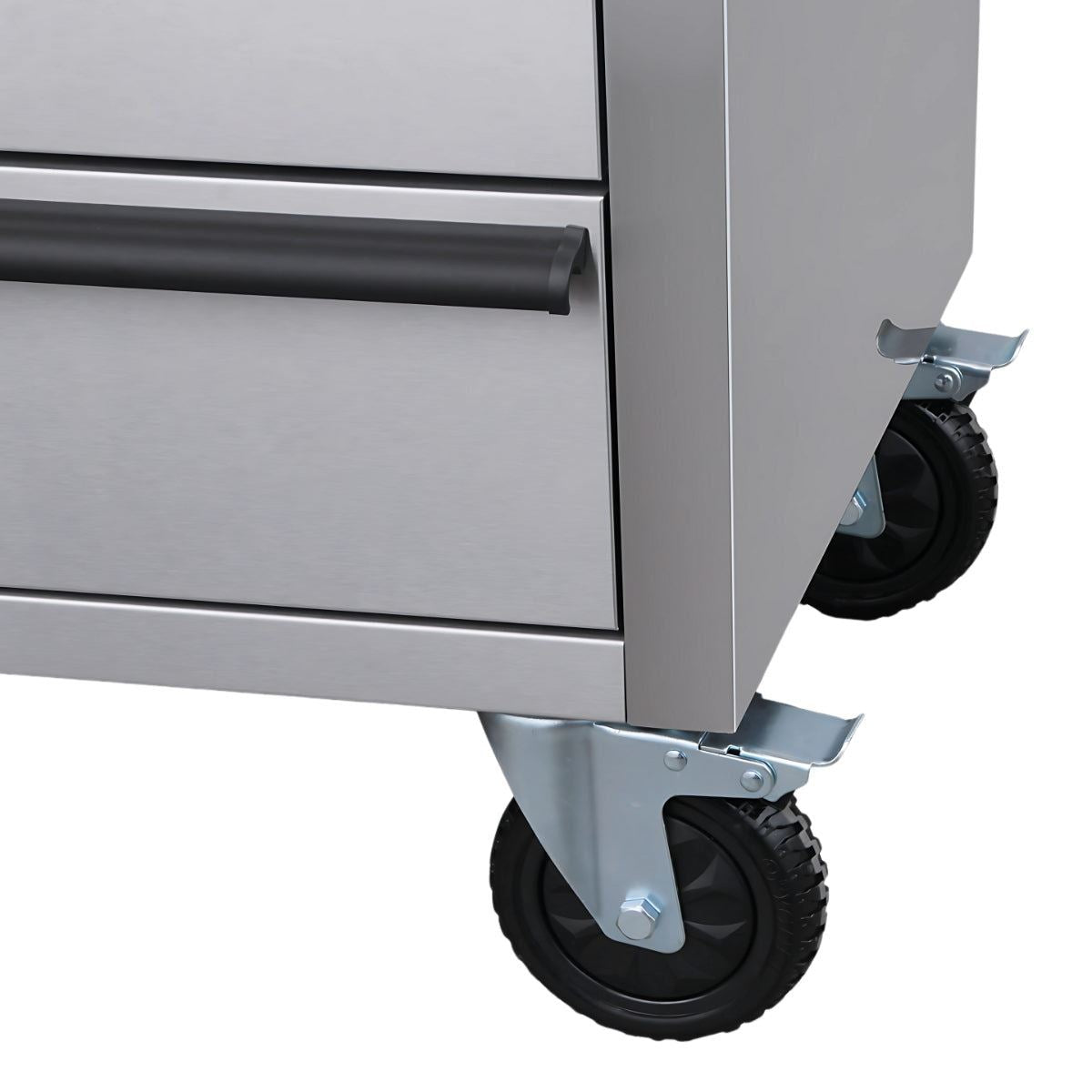 Excel 41inch 6 Drawer Stainless Steel Cabinet with 8 Drawer Top Chest