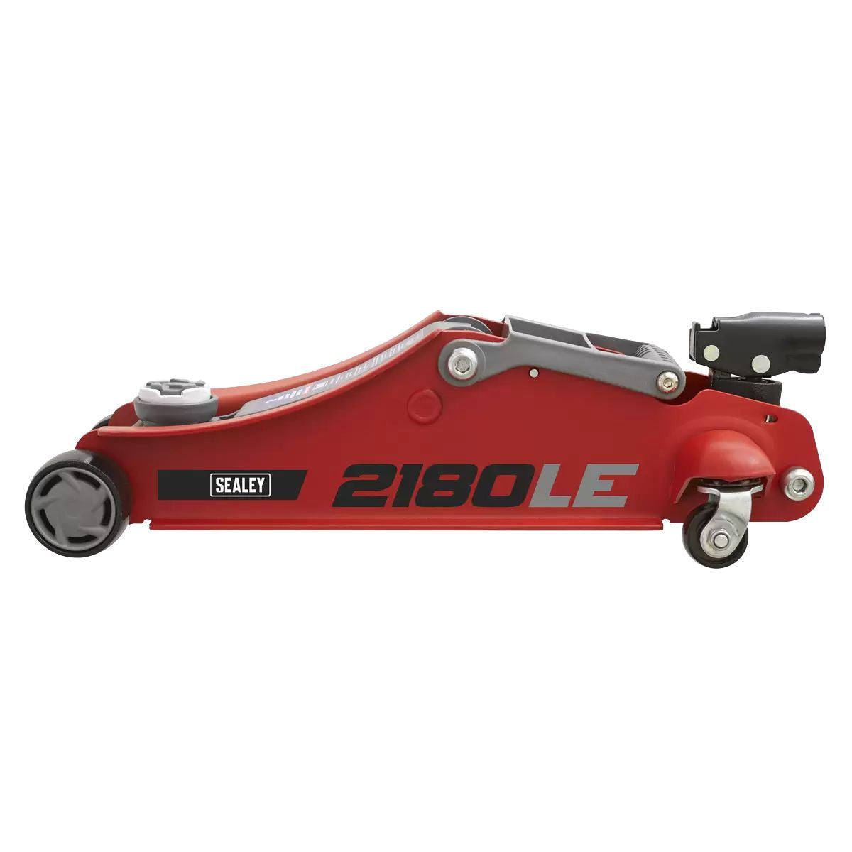 Sealey 2180LE 180° Handle Low Profile Short Chassis Trolley Jack 2 Tonne Red