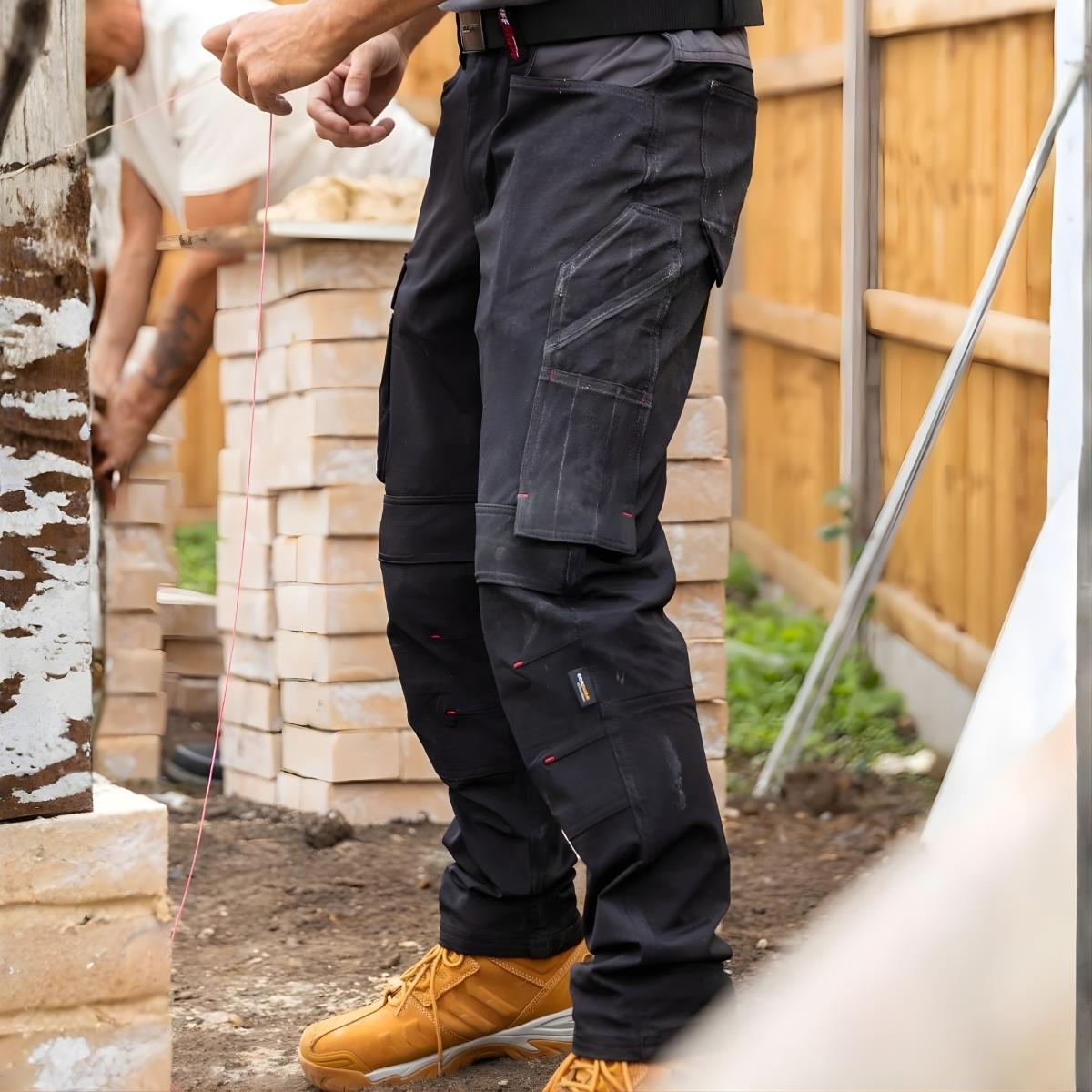 TuffStuff 737 Evo Flex Stretch Work Trousers Black - L30