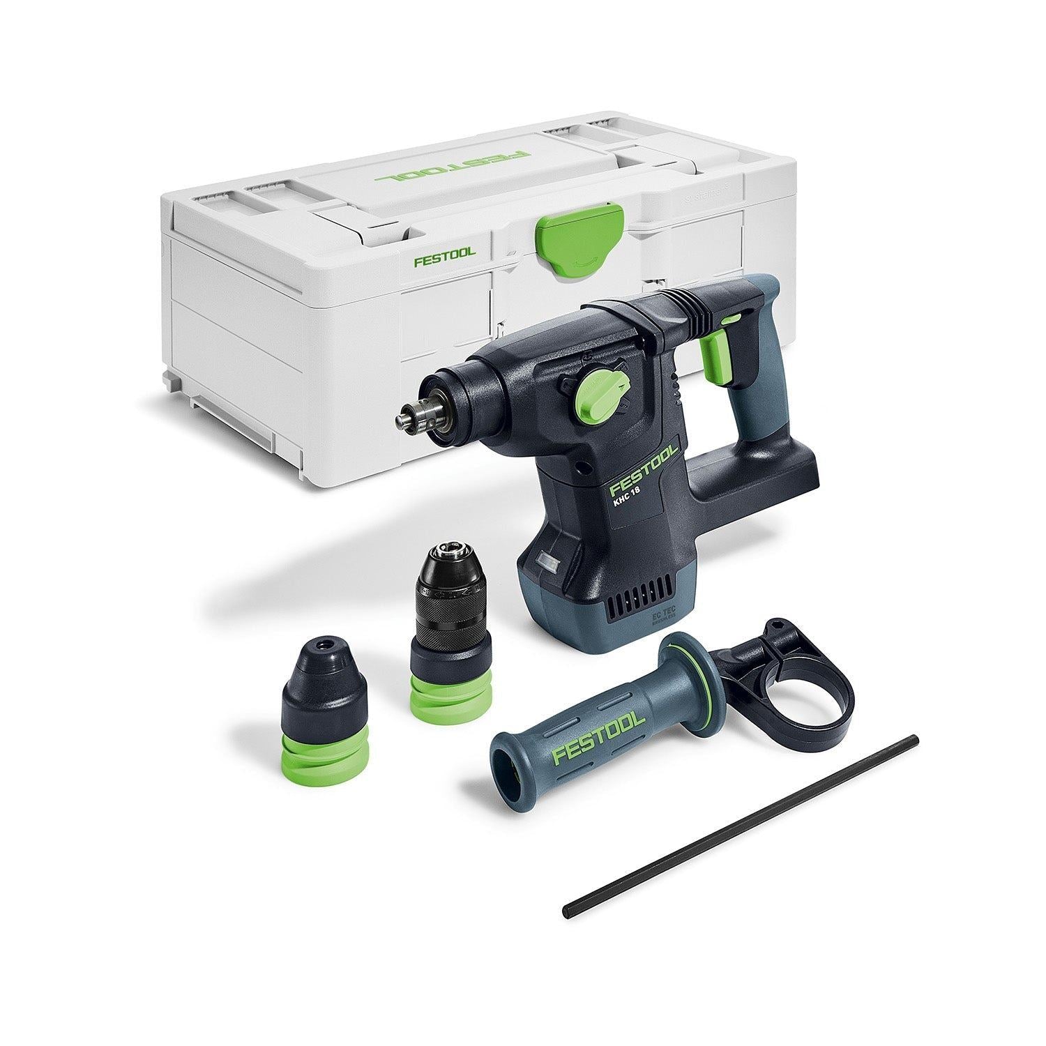 Festool KHC 18 EB-Basic 18V Brushless Rotary Hammer Drill with 1 x 8.0Ah Battery Charger & Case