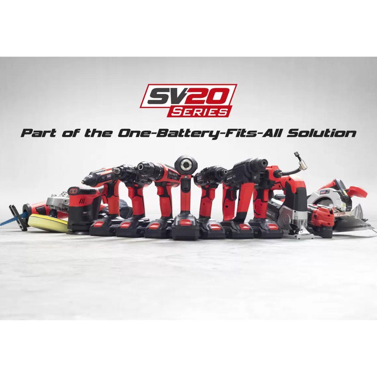 Sealey CP20VCOMBOX1 20V Brushless Tool Combo 4pc Kit with 2 Batteries & Charger