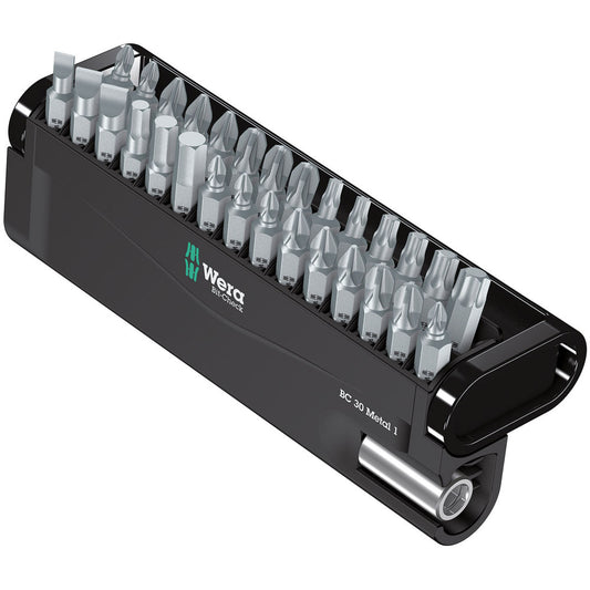 Wera WER057434 Bit-Check Metal PZ PH TX SL Hex Bit Set of 30 Piece