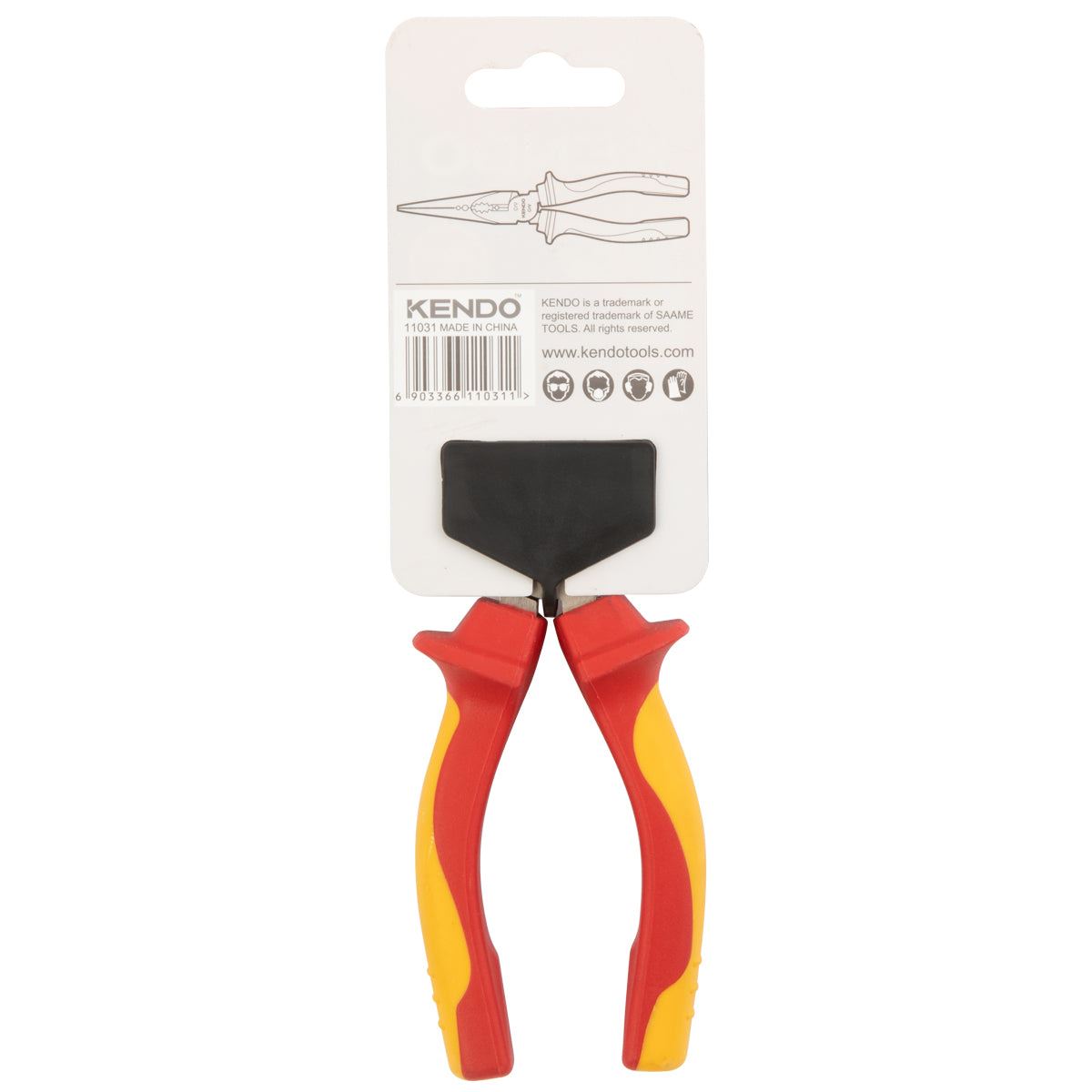 Kendo 200mm VDE Long Nose Plier